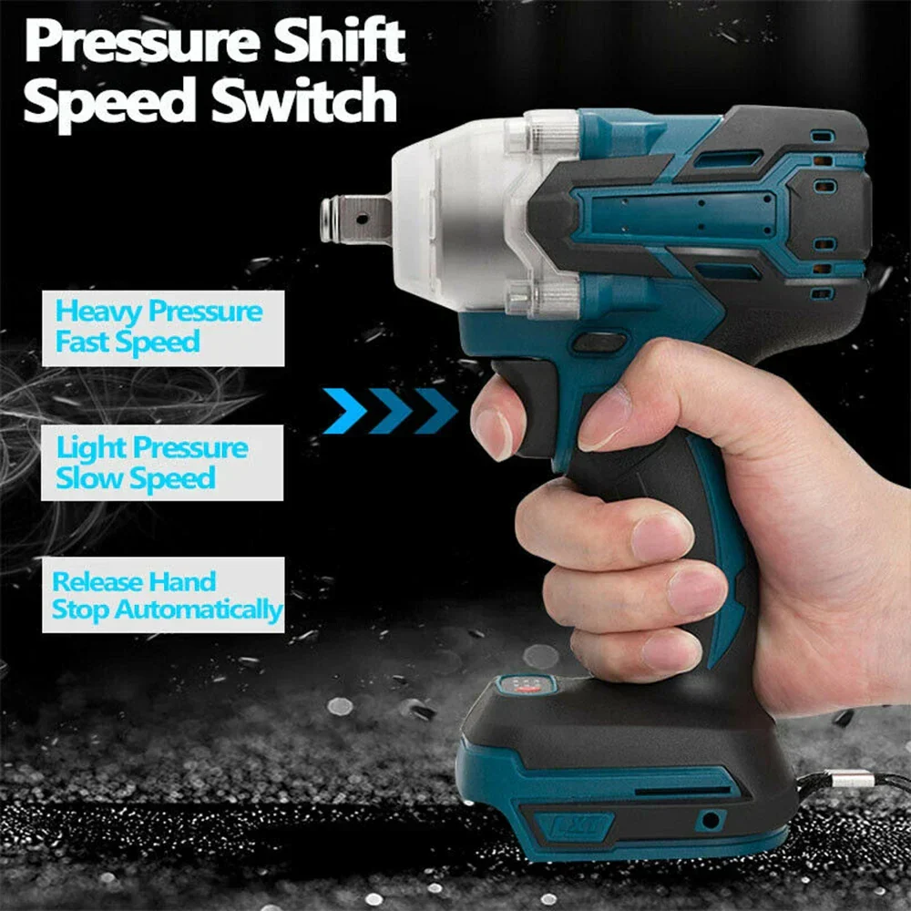 1/2'' Brushless Cordless Impact Wrench 520NM 18V Battery High Torque Tool - Image 4