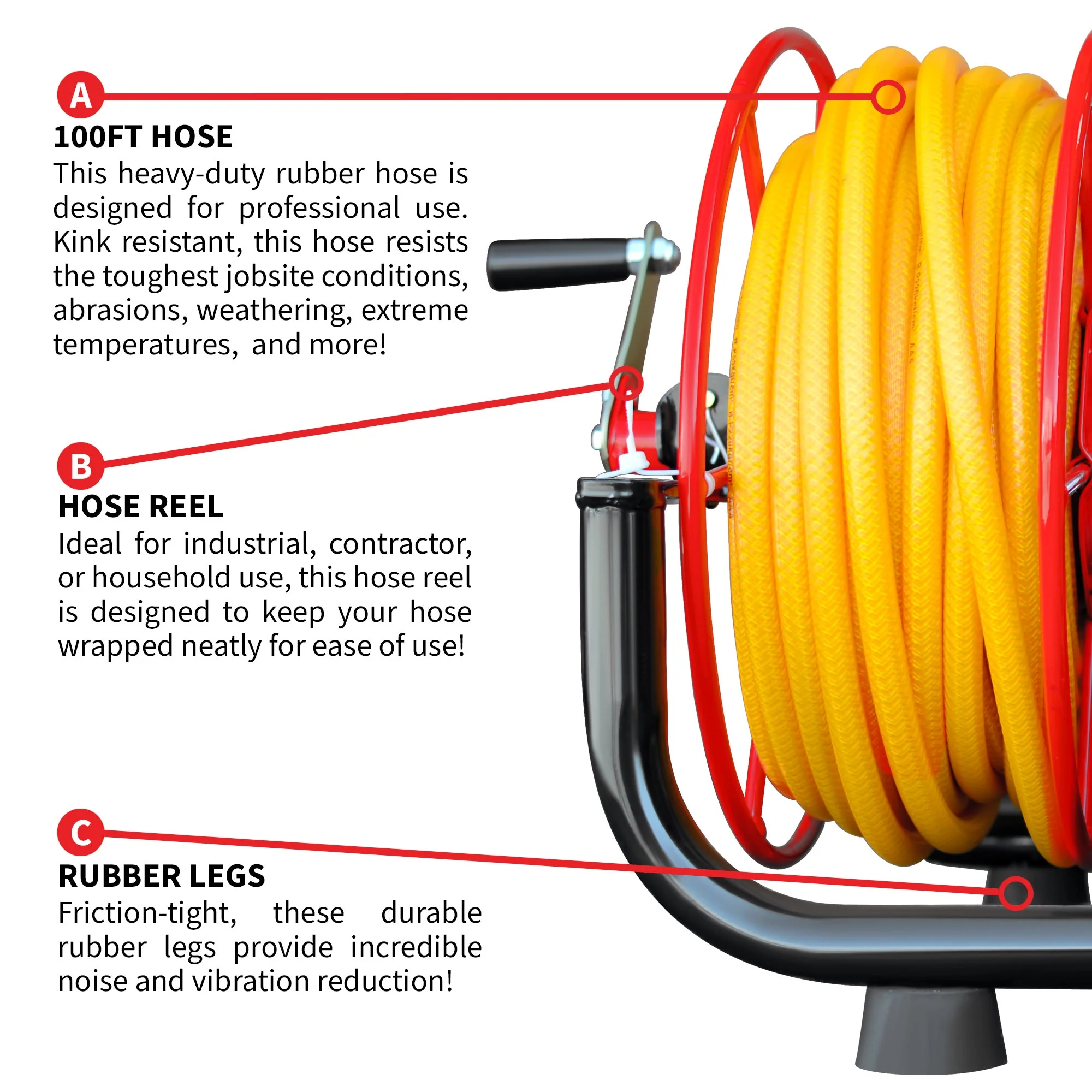 1.6HP Skid Sprayer Barrel Mount Only with Honda GX35 100ft Hose and 500 PSI Pump for Pest Control - Image 9