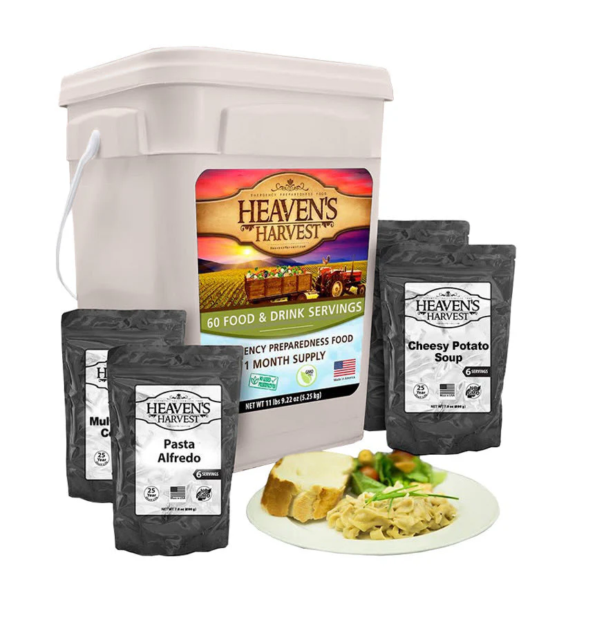 1 Week Kit -Starter Food & Drink Bucket - 1 Person 1 Week - 60 Servings - Emergency Survival Food Kit - Image 2
