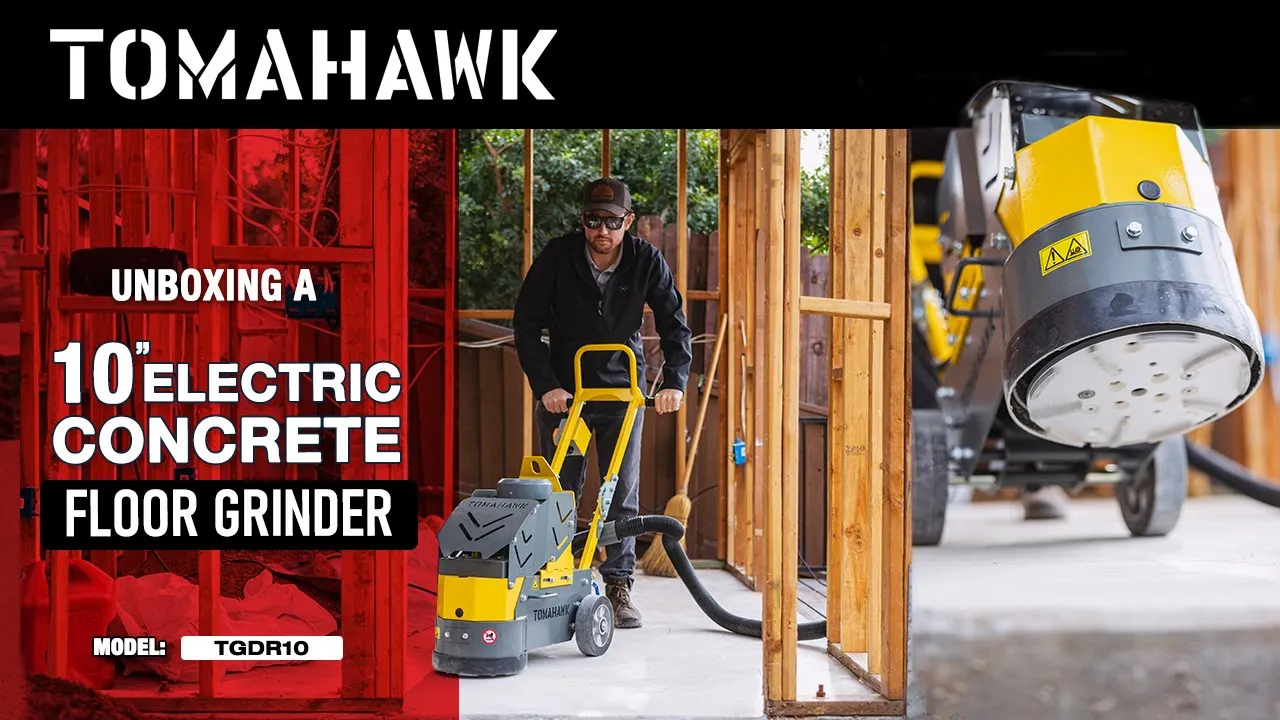 10" Electric Concrete Floor Grinder 1.5HP Motor for Smoothing, Floor Prep, Coatings - Image 3
