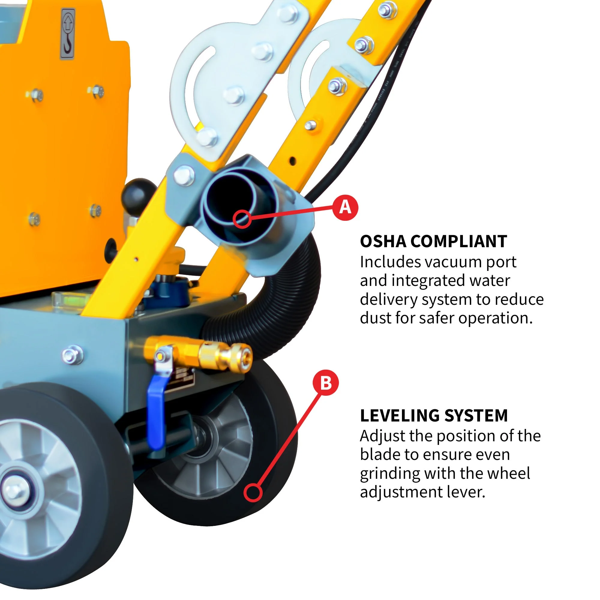 10" Electric Concrete Floor Grinder 1.5HP Motor for Smoothing, Floor Prep, Coatings - Image 8