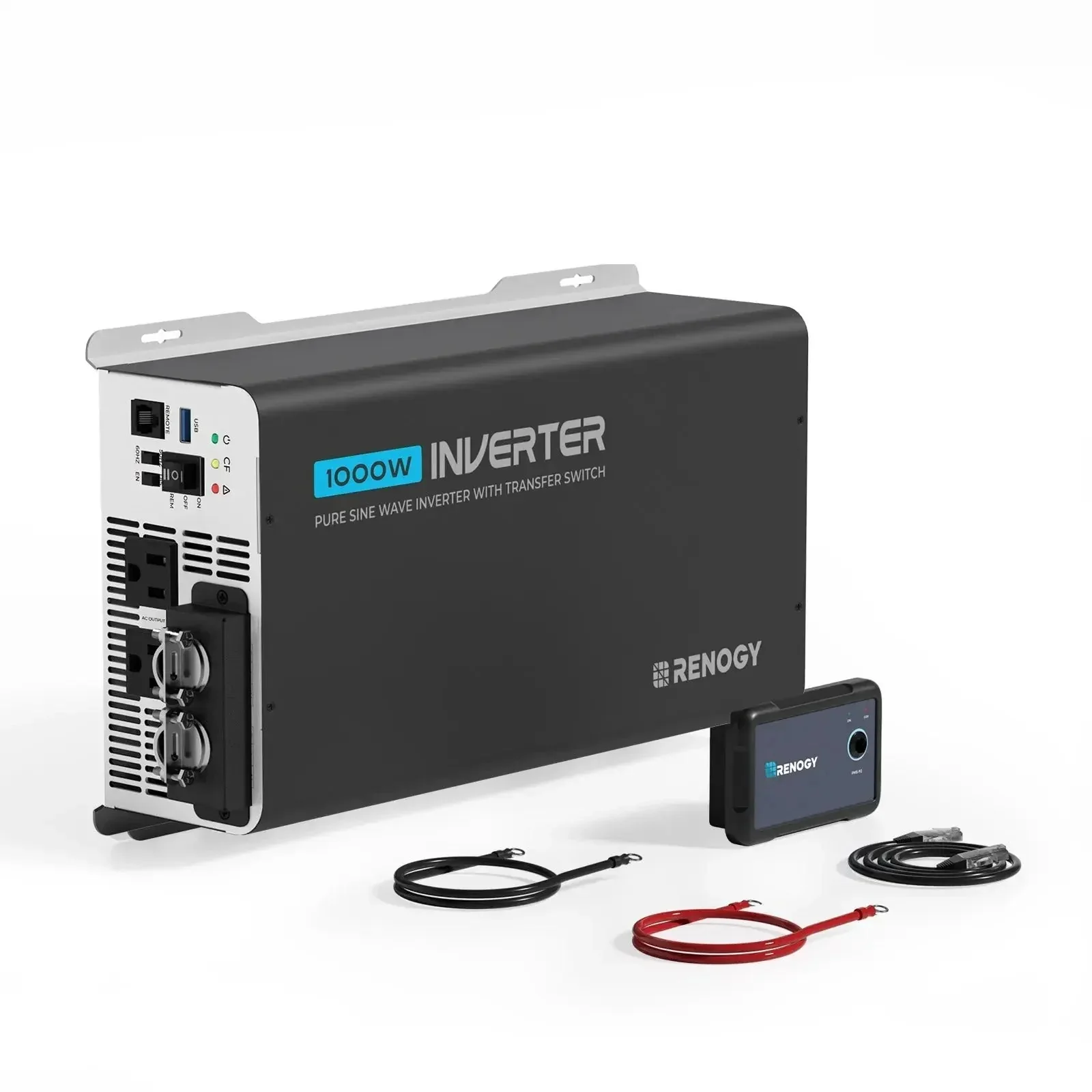 1000W 12V Pure Sine Wave Inverter with UPS Transfer Switch and Built-in Bluetooth - Image 3