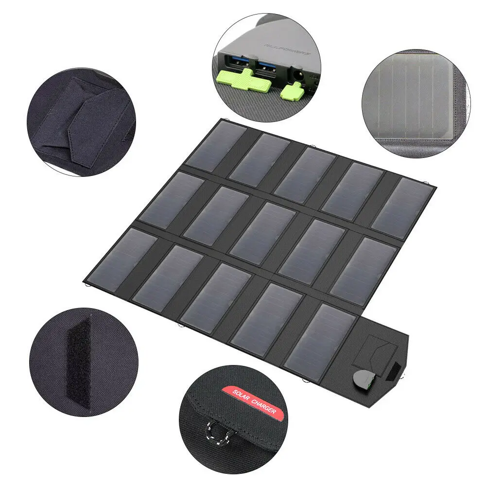 100W Portable Foldable Solar Panel Charger 12V 18V for Laptop Phone Camping Travel - Image 2