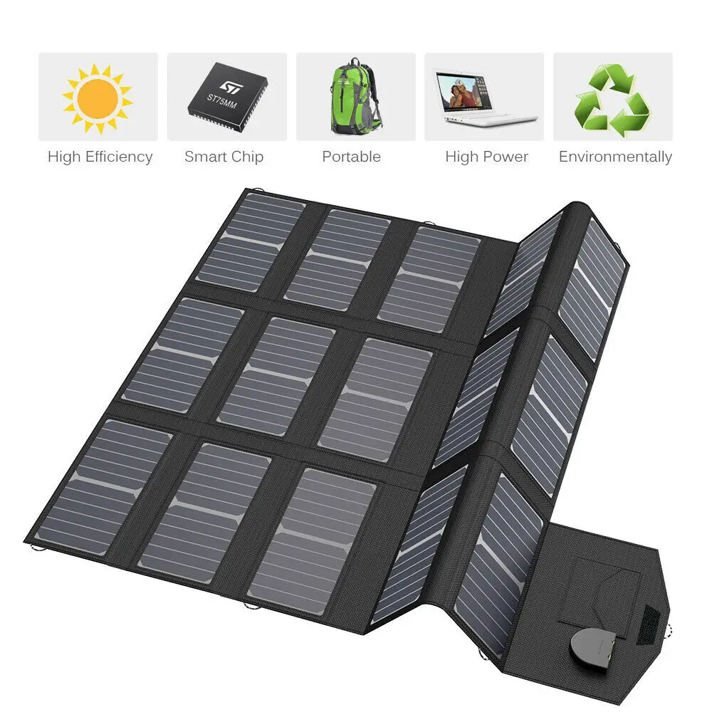 100W Portable Foldable Solar Panel Charger 12V 18V for Laptop Phone Camping Travel - Image 3