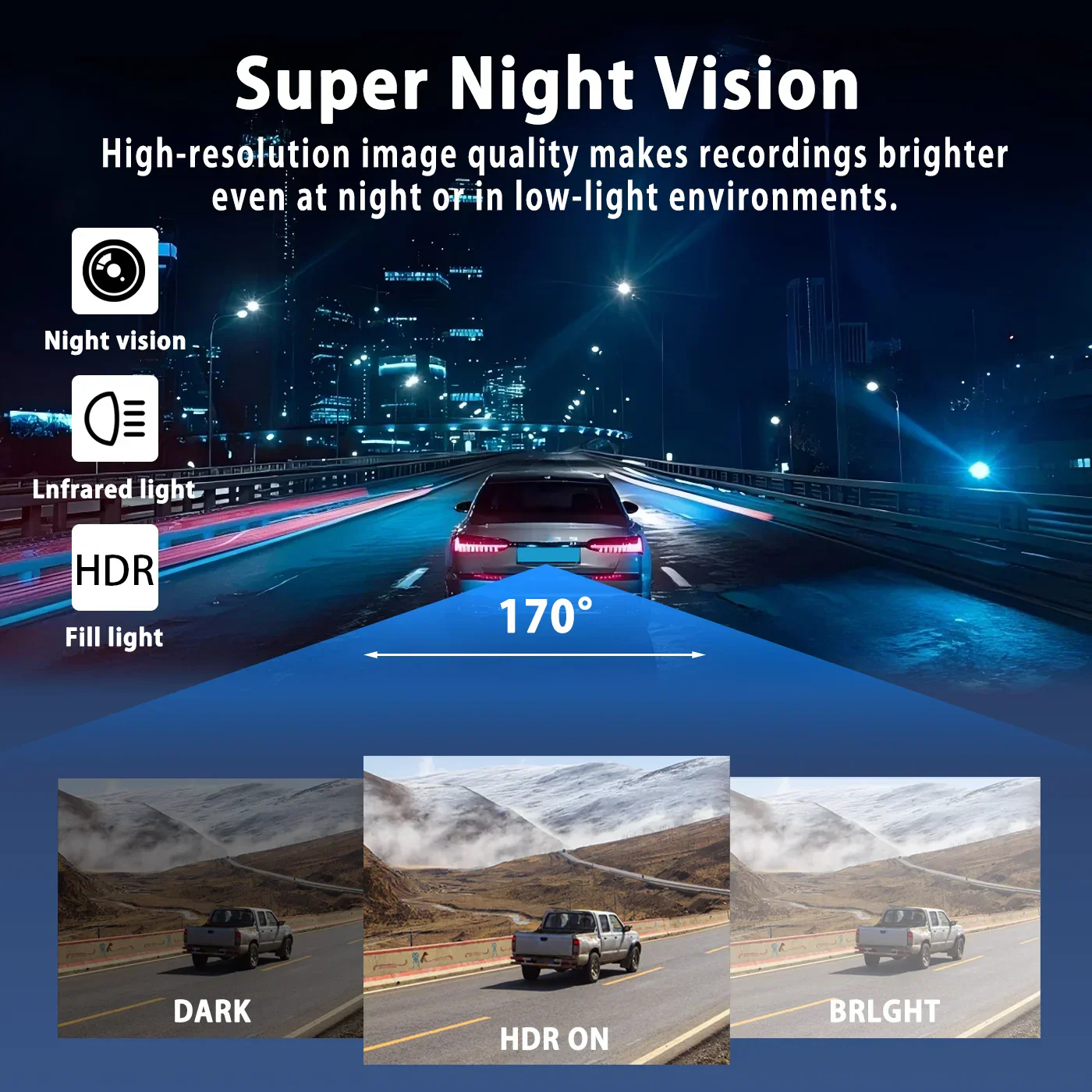 1080P Car DVR Dash Cam 4-Channel with Front Rear Cameras Night Vision G-Sensor Loop - Image 4