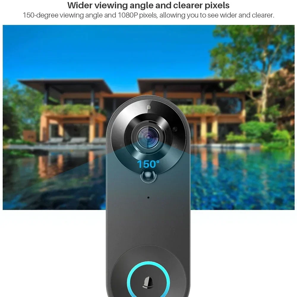 1080P Smart Video Doorbell WiFi Camera PIR Motion Detection Two Way Audio - Image 6
