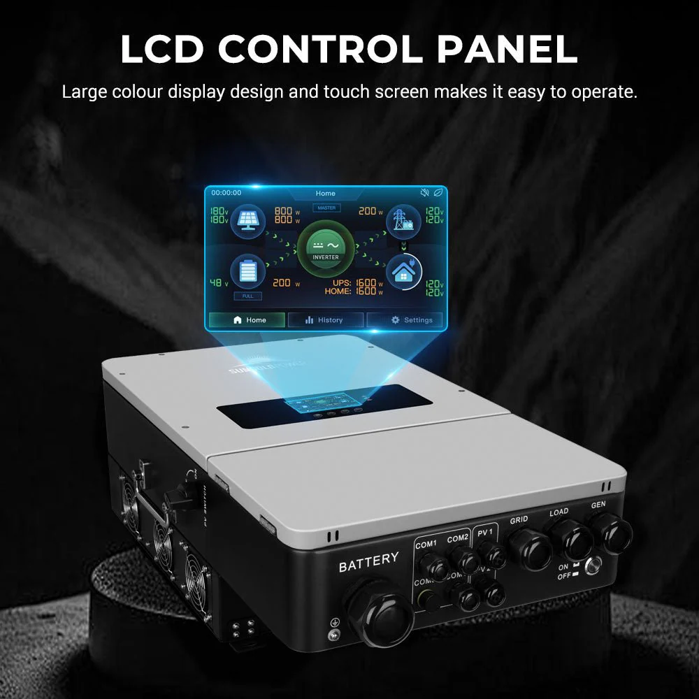 10KW Hybrid Inverter 48V Split Phase Grid Feedback Batteryless (SC) - Image 3
