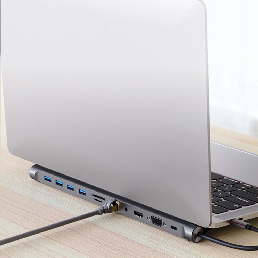 11 in 1 USB C Docking Station 4K HDMI VGA Ethernet 100W PD Hub for Laptop - Image 5