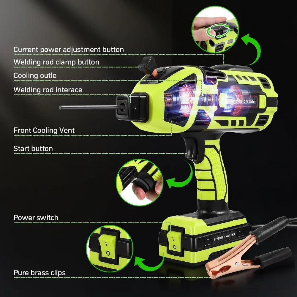 110V Handheld Portable Welding Machine IGBT Inverter ARC Welder 20-120Amp Gun - Image 6