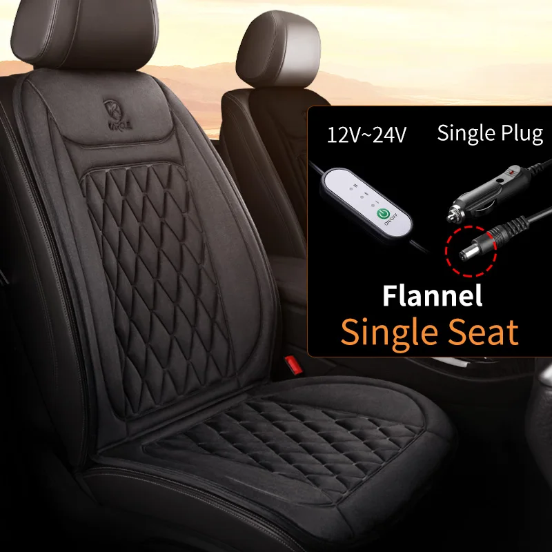 12-24V Heated Car Seat Cover – Fast Heating Flannel Seat Warmer Protector 25W - Image 11