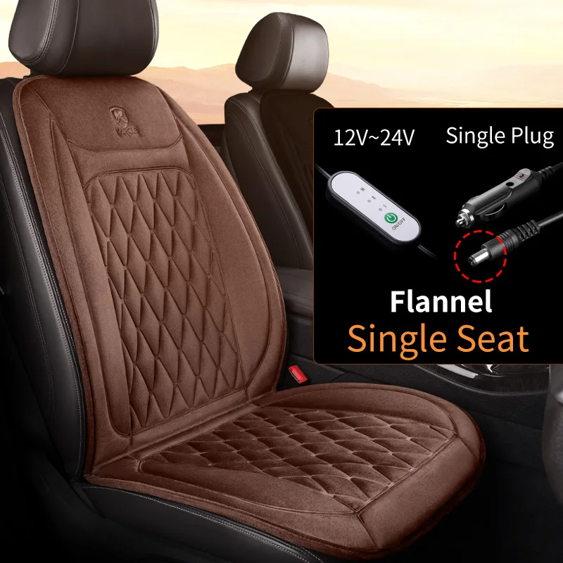 12-24V Heated Car Seat Cover – Fast Heating Flannel Seat Warmer Protector 25W - Image 13