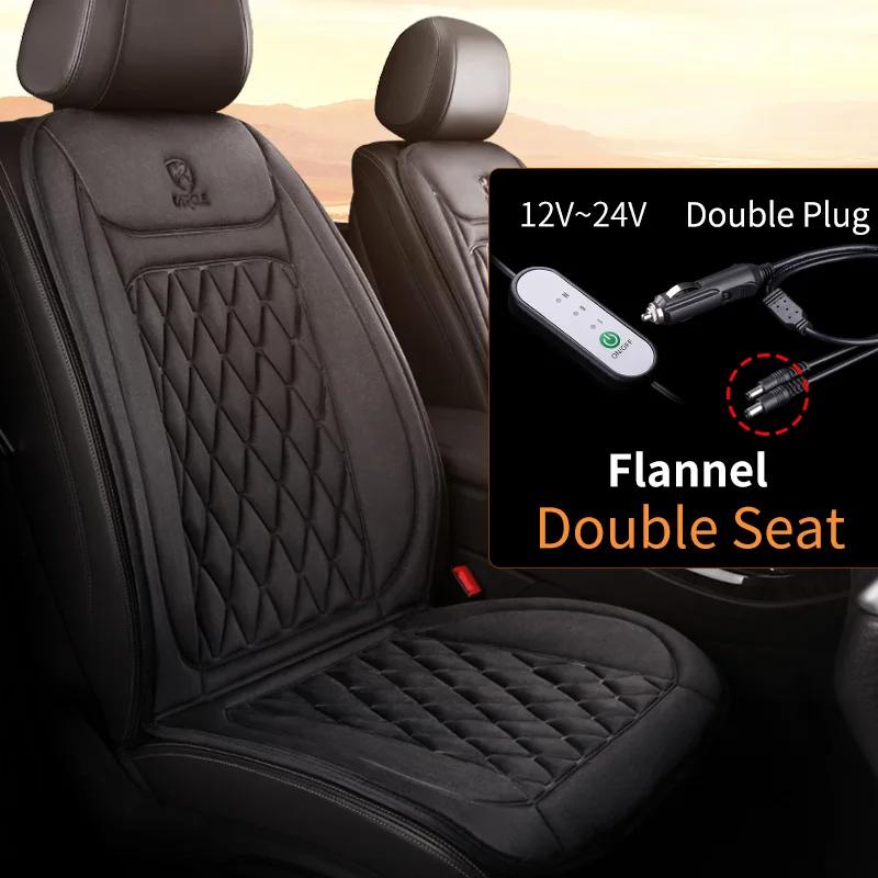 12-24V Heated Car Seat Cover – Fast Heating Flannel Seat Warmer Protector 25W - Image 16