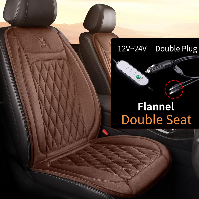 12-24V Heated Car Seat Cover – Fast Heating Flannel Seat Warmer Protector 25W - Image 7