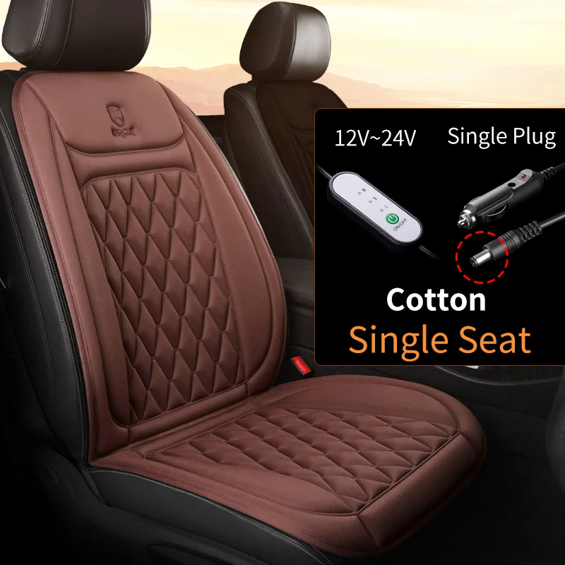 12-24V Heated Car Seat Cover – Fast Heating Flannel Seat Warmer Protector 25W - Image 9