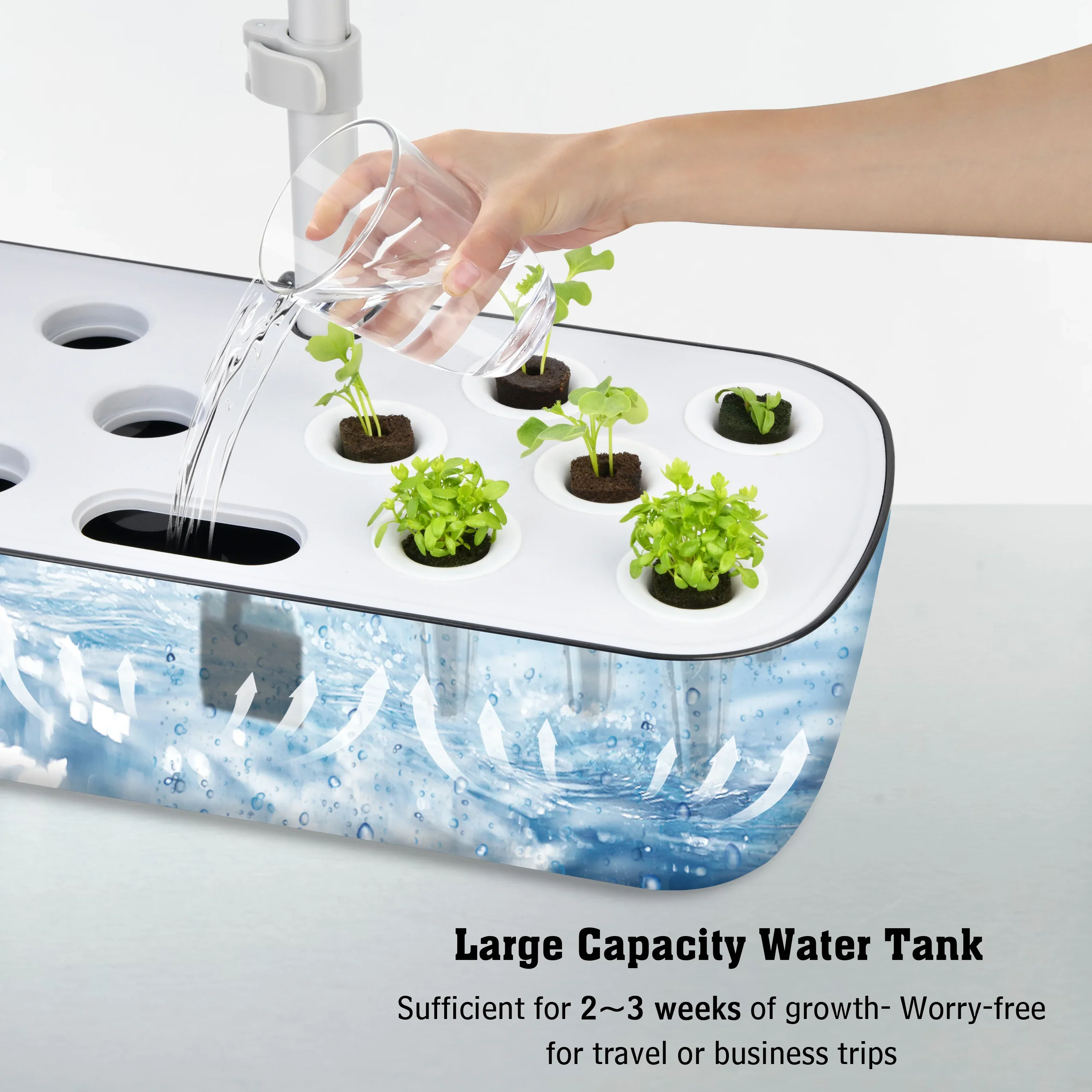 12 Pod Hydroponic Growing System Indoor Herb Garden LED Grow Light Timer - Image 5