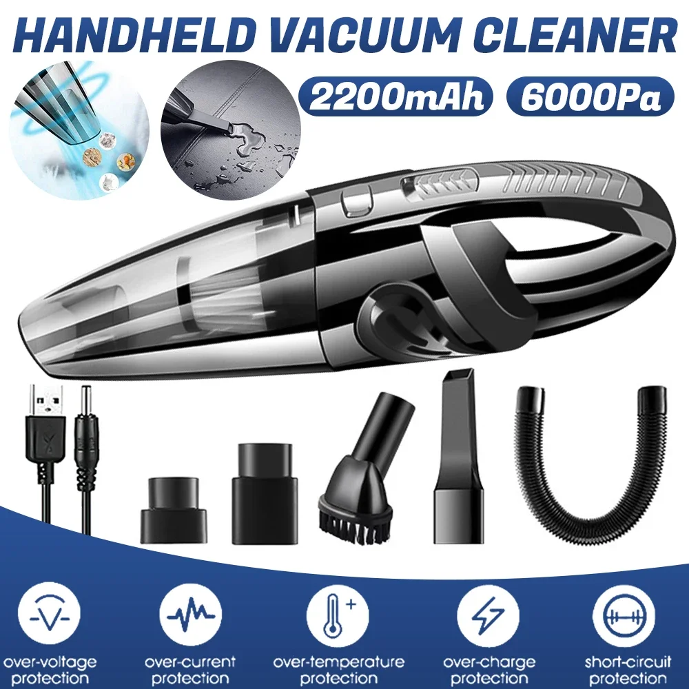 12000Pa Cordless Handheld Vacuum Cleaner Wet Dry USB Rechargeable for Car - Image 2