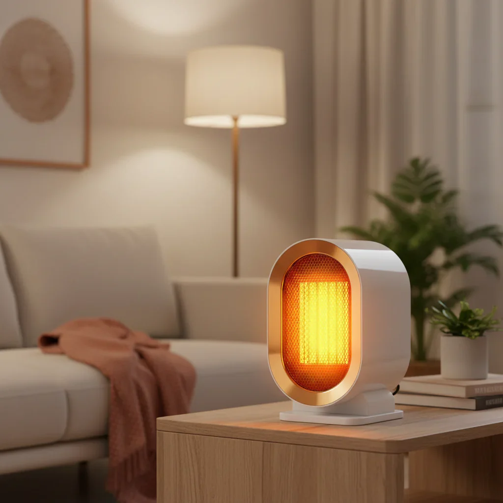 1200W Portable Electric Heater Desktop Fan Heater Mini Warm Air Blower for Home - Image 3