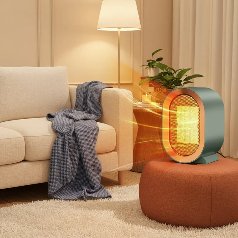 1200W Portable Electric Heater Desktop Fan Heater Mini Warm Air Blower for Home - Image 5