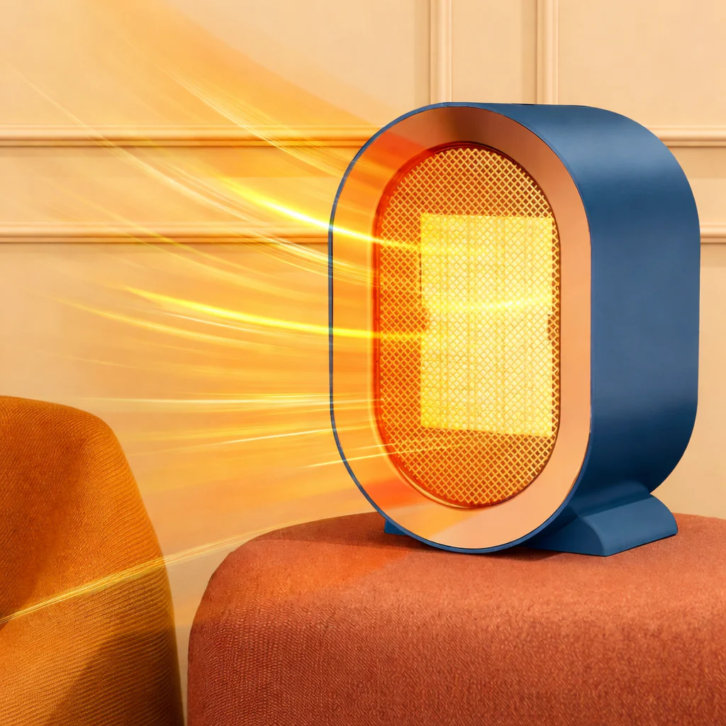 1200W Portable Electric Heater Desktop Fan Heater Mini Warm Air Blower for Home - Image 7