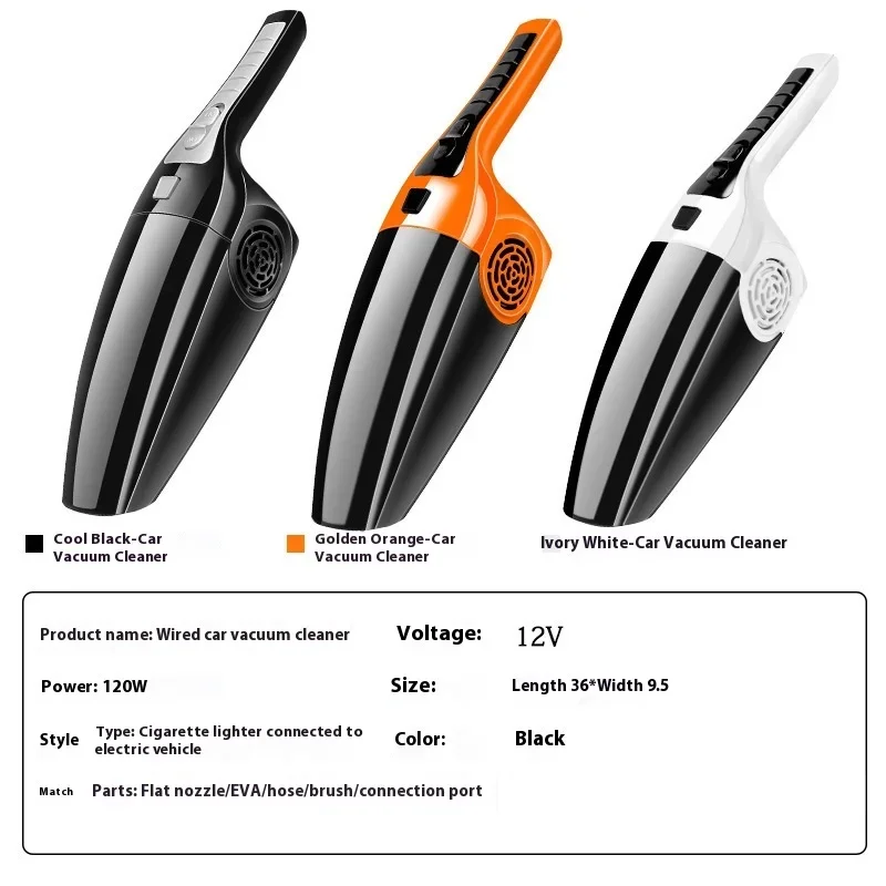 120W Car Vacuum Cleaner Wet Dry Strong Suction Portable Auto Interior Clean - Image 5