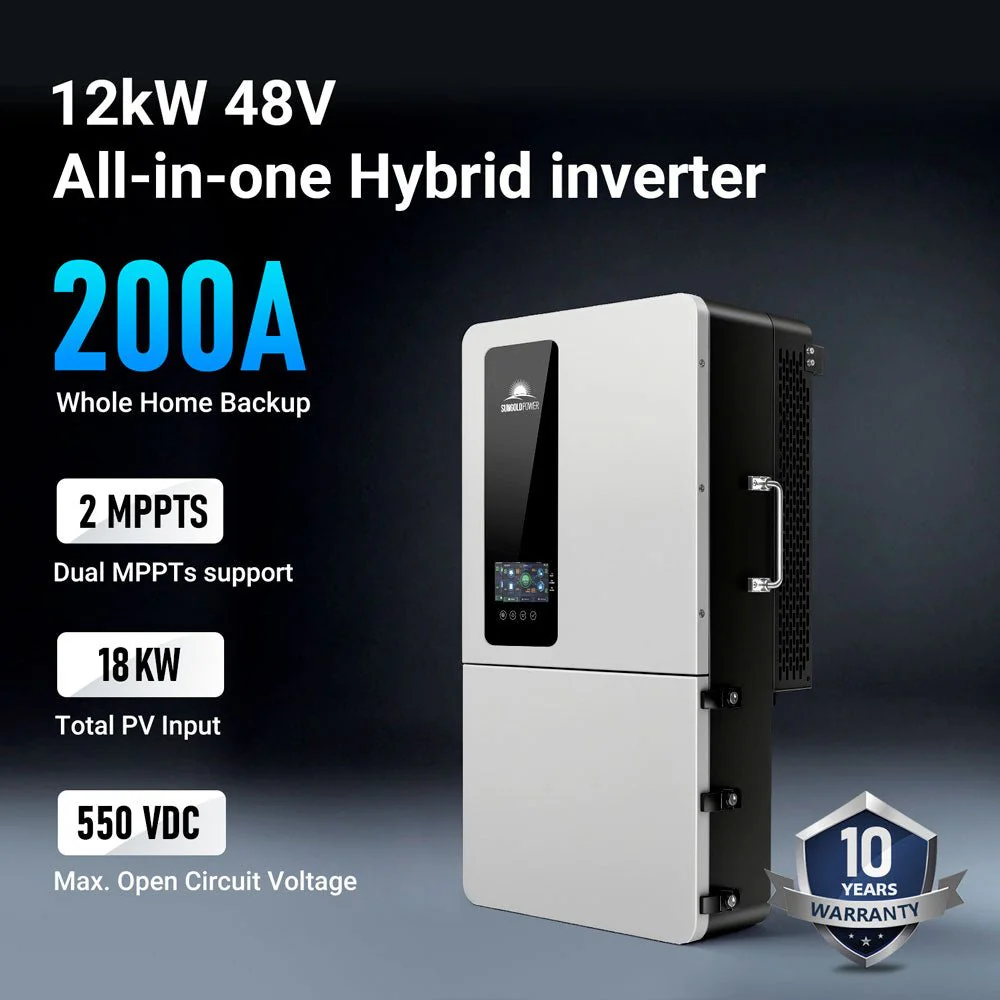 12KW 48V All-in-one Hybrid Solar inverter | Whole Home Backup (200A)| SGS-12K18MAX - Image 2