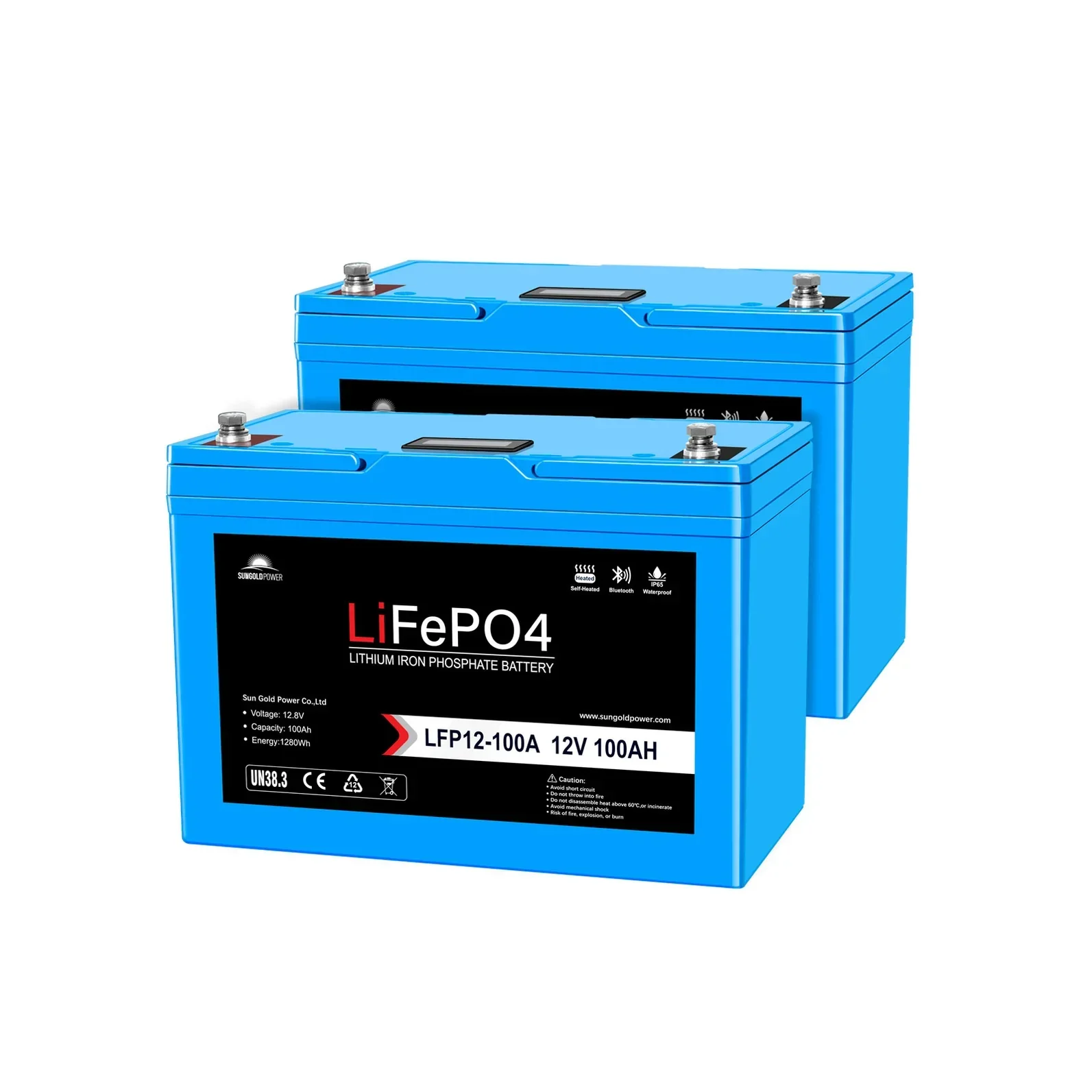 12V 100Ah/ 200Ah LiFePo4 Deep Cycle Lithium Battery Bluetooth / Self-Heating / IP65 - Image 11