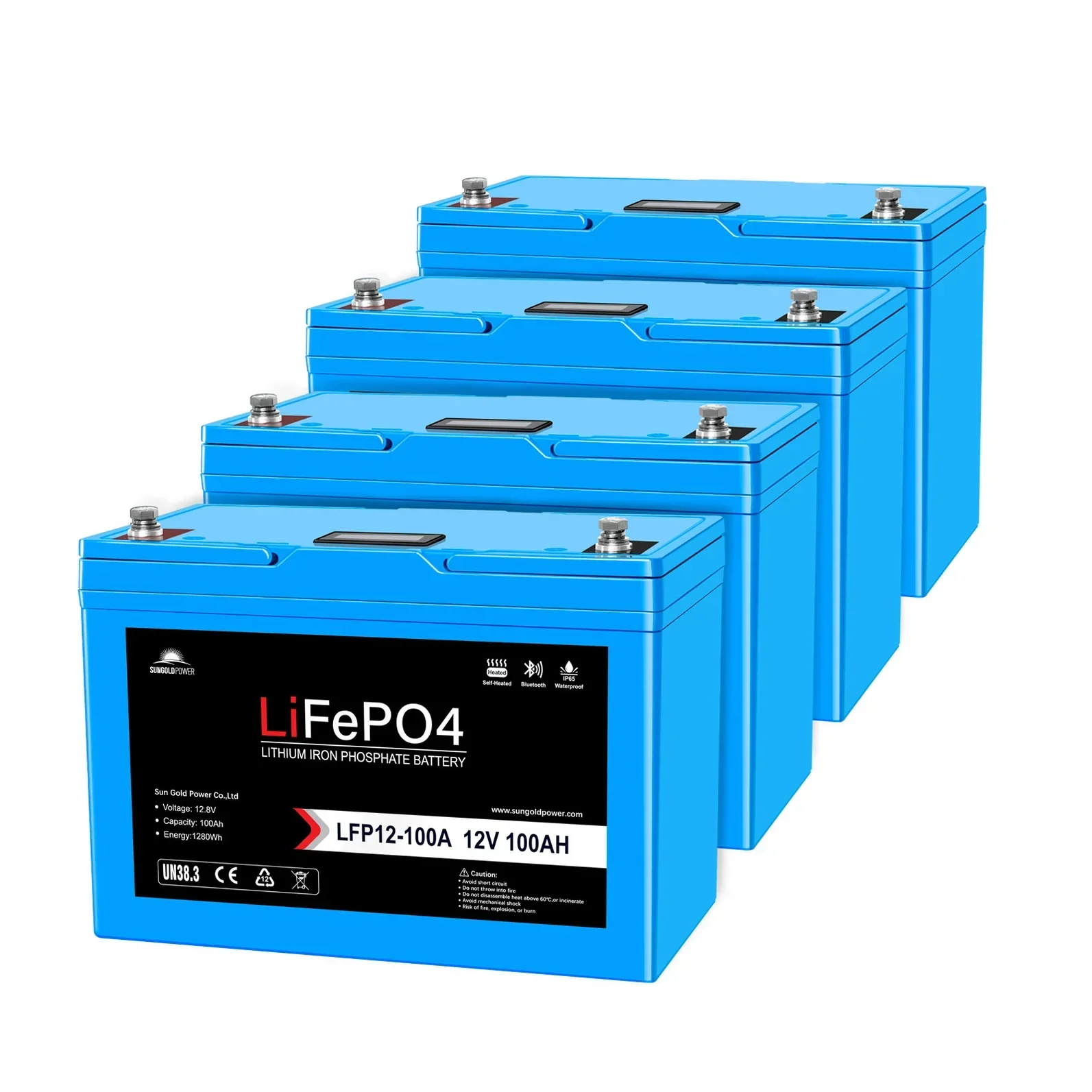 12V 100Ah/ 200Ah LiFePo4 Deep Cycle Lithium Battery Bluetooth / Self-Heating / IP65 - Image 12