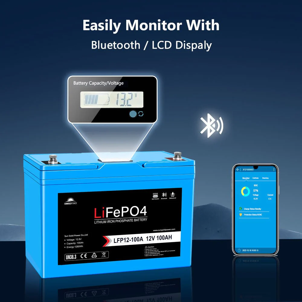 12V 100Ah/ 200Ah LiFePo4 Deep Cycle Lithium Battery Bluetooth / Self-Heating / IP65 - Image 17