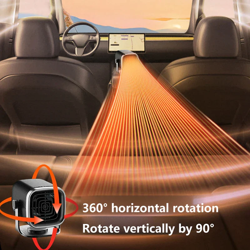 12V 24V Car Heater Fast Windshield Defroster Portable Winter Demister 150W - Image 2