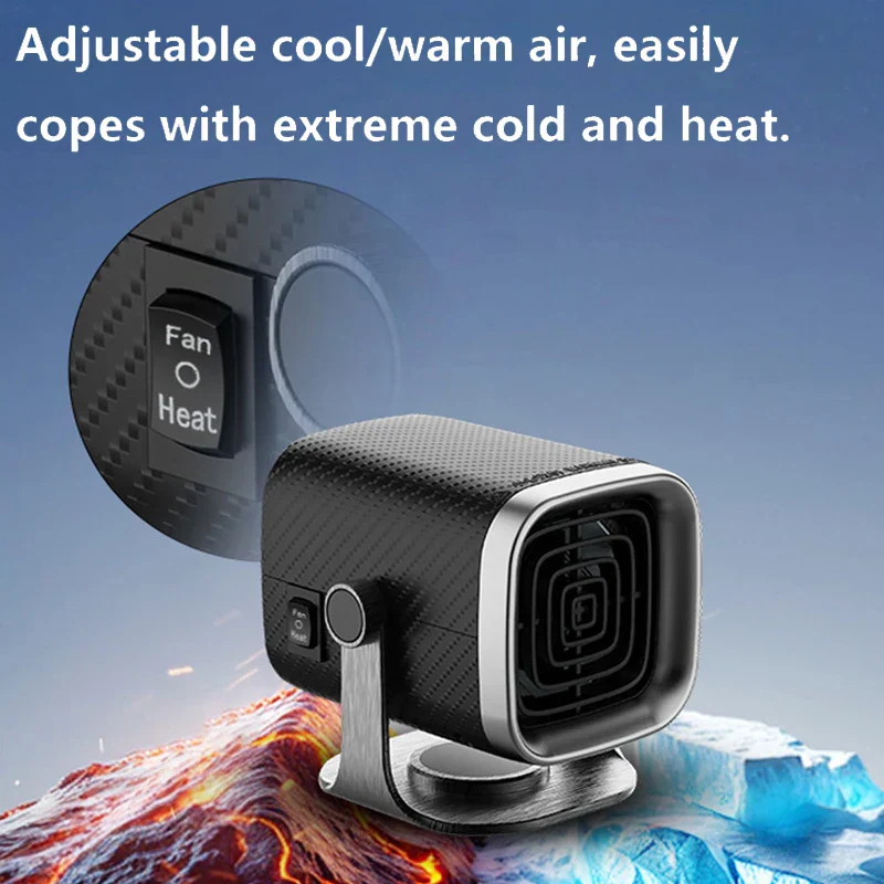 12V 24V Car Heater Fast Windshield Defroster Portable Winter Demister 150W - Image 3