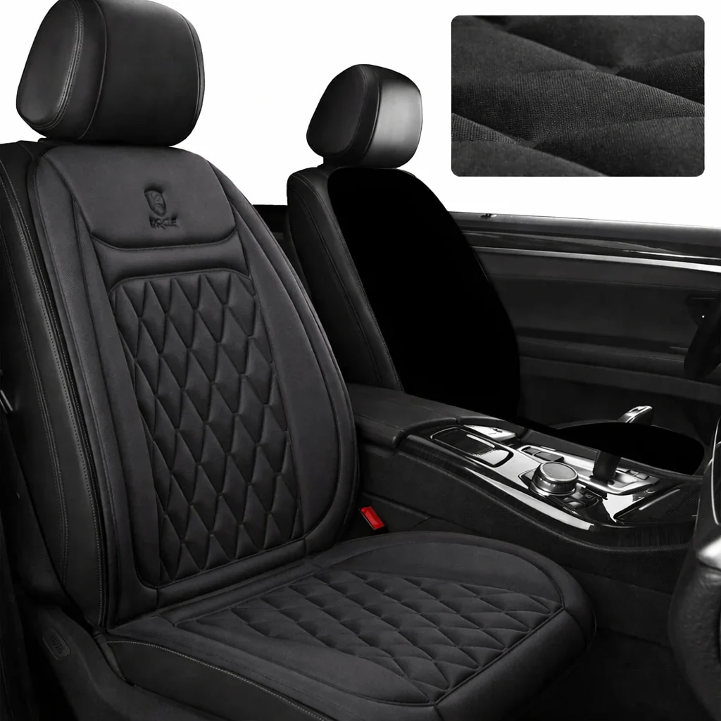 12V/24V Heated Car Seat Cushion – Fast Heating Winter Car Seat Warmer Pad - Image 15