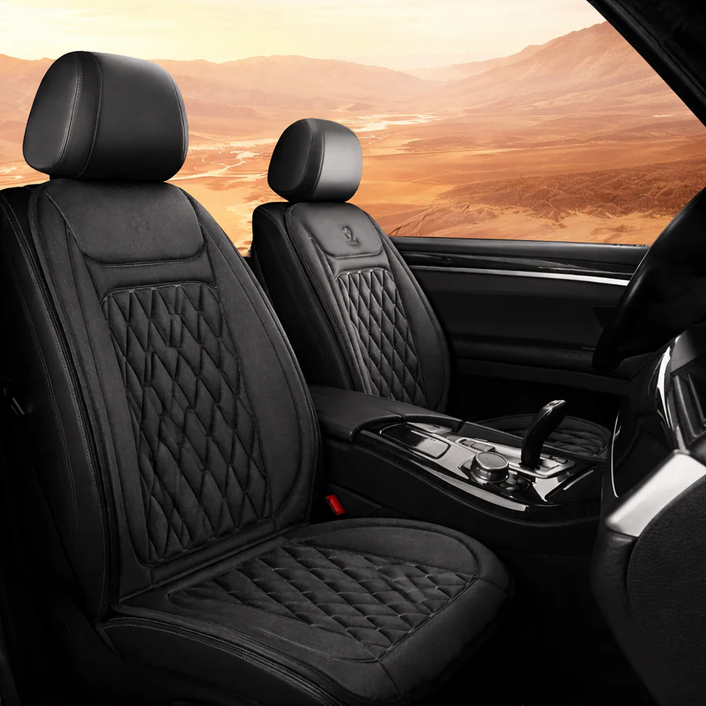 12V/24V Heated Car Seat Cushion – Fast Heating Winter Car Seat Warmer Pad - Image 17