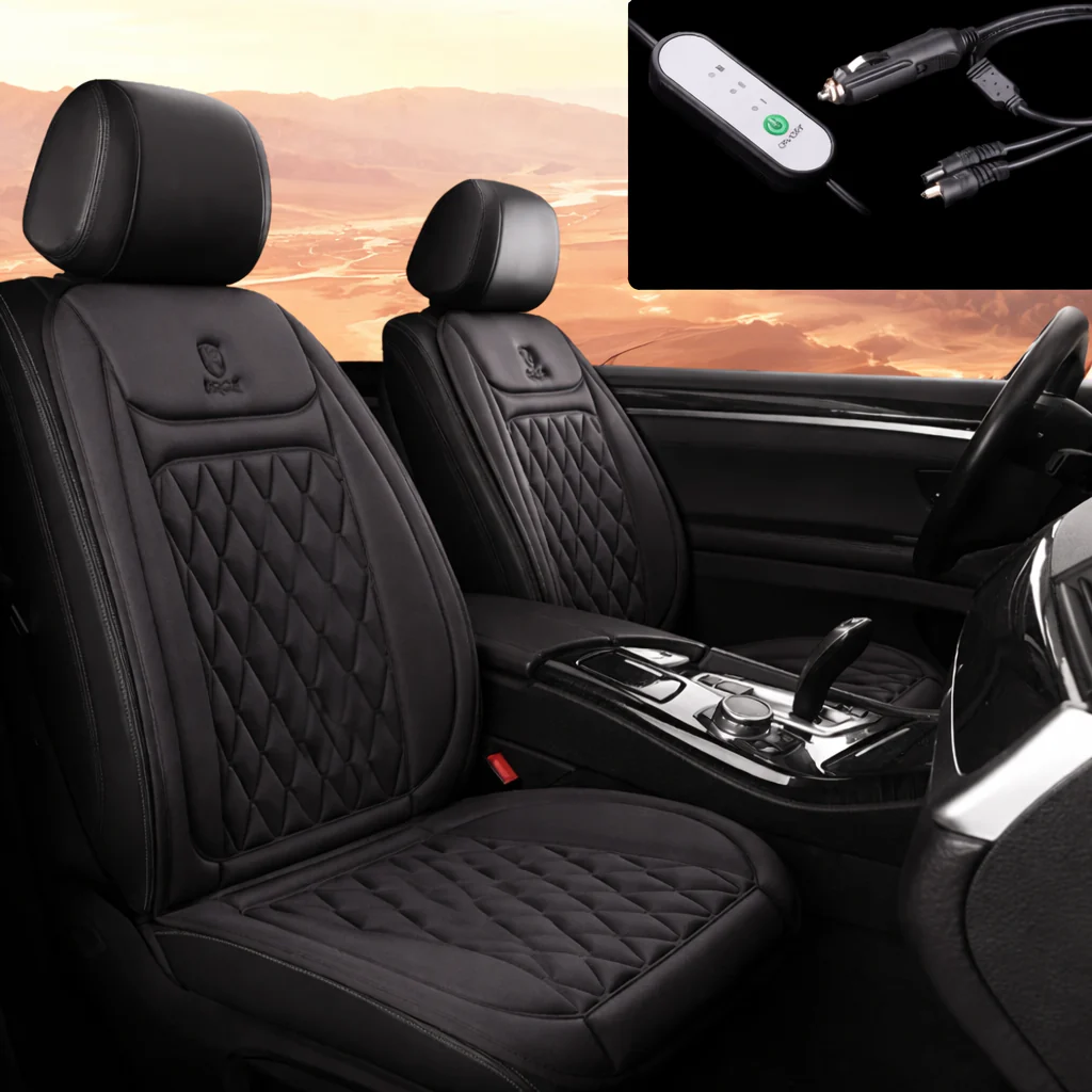 12V/24V Heated Car Seat Cushion – Fast Heating Winter Car Seat Warmer Pad - Image 19