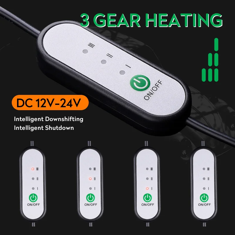 12V/24V Heated Car Seat Cushion – Fast Heating Winter Car Seat Warmer Pad - Image 4