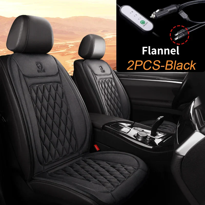 12V/24V Heated Car Seat Cushion – Fast Heating Winter Car Seat Warmer Pad - Image 8