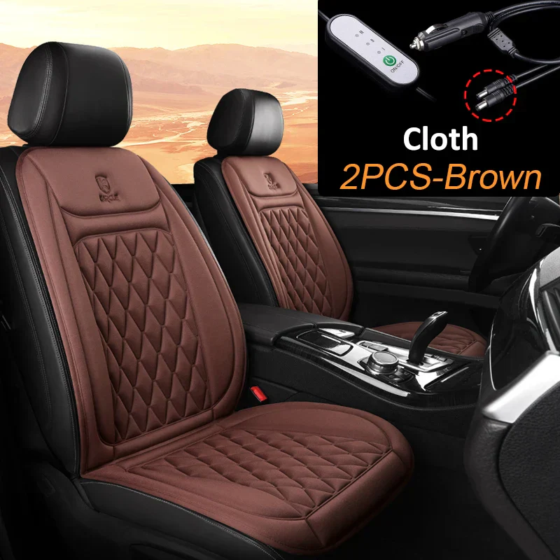 12V/24V Heated Car Seat Cushion – Fast Heating Winter Car Seat Warmer Pad - Image 9