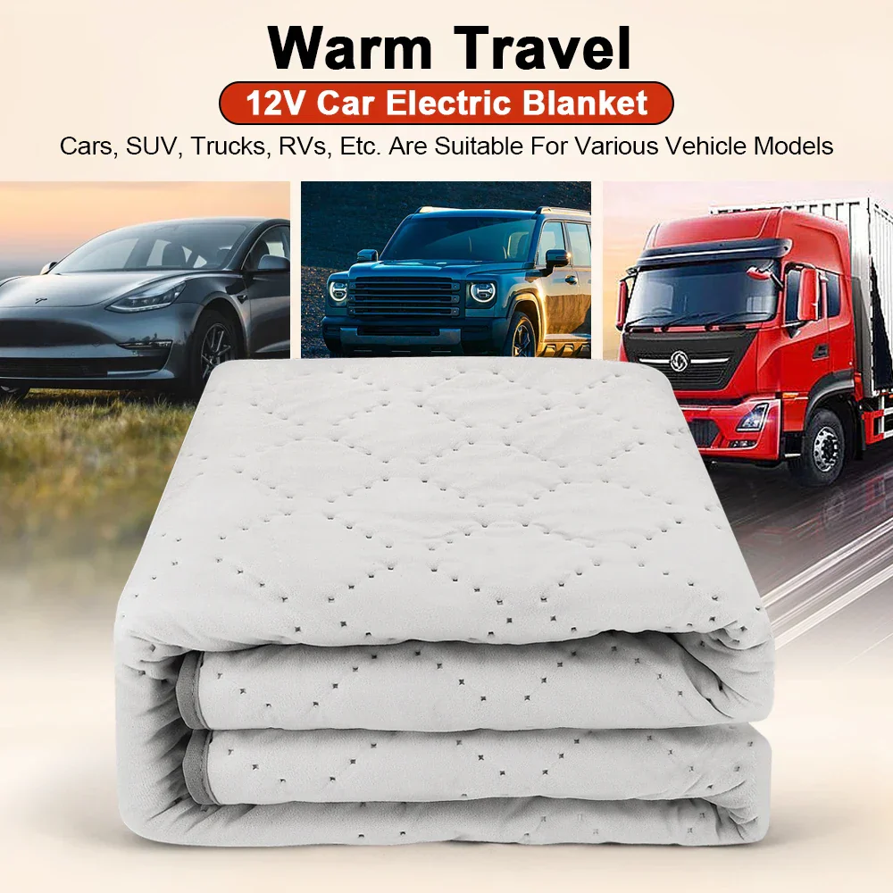 12V Car Electric Heated Blanket Energy Saving Warm Throw for Truck RV SUV - Image 3