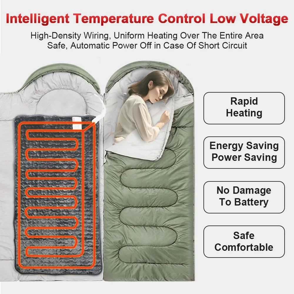 12V Car Heated Electric Blanket 9 Heat Levels Micro Plush Single Person Warm - Image 4