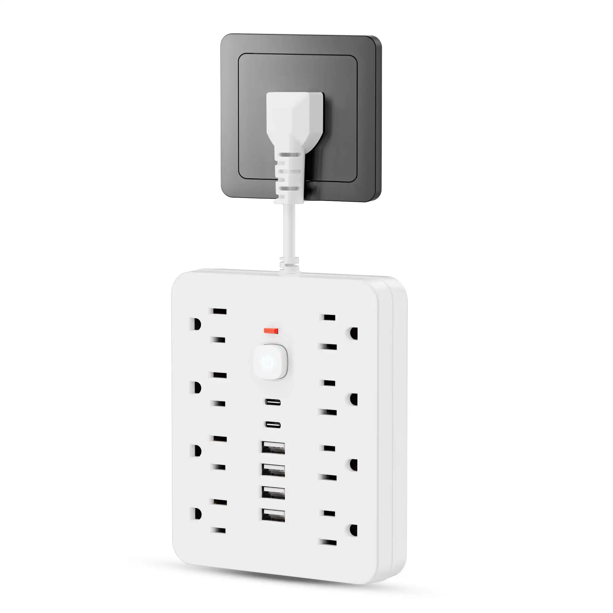 14-in-1 Power Strip Surge Protector with 8 AC Outlets 4 USB 2 Type-C Fast Charging - Image 8