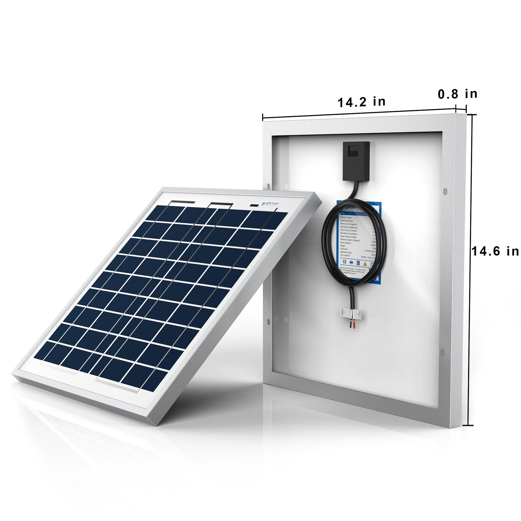 15 Watt 12 Volt Polycrystalline Solar Panel - Image 3