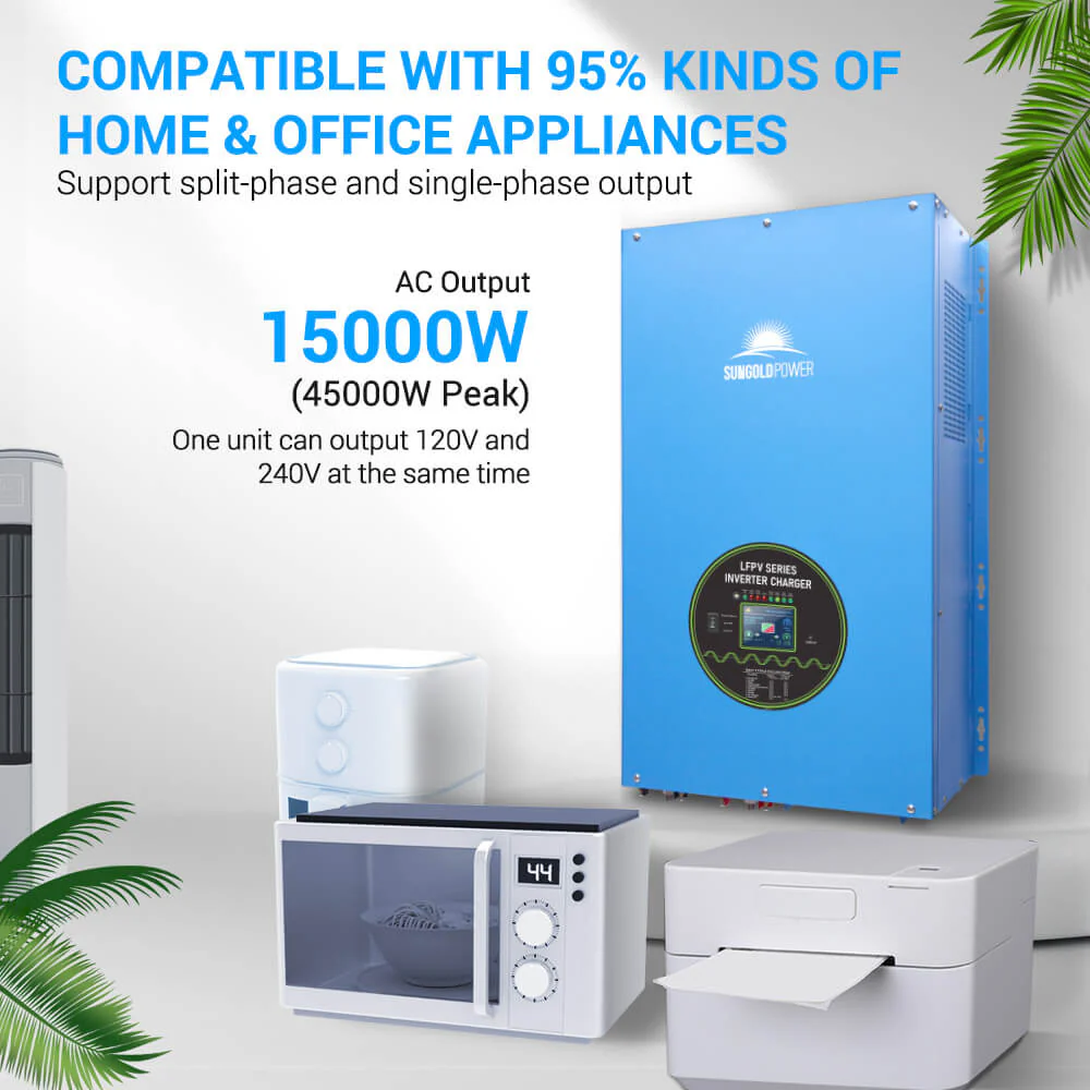 15000W 48V Split Phase Pure Sine Wave Inverter Charger - Image 10