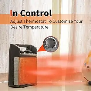 1500W Electric Space Heater – Utility Heater 5120 BTU with Thermostat Control - Image 5