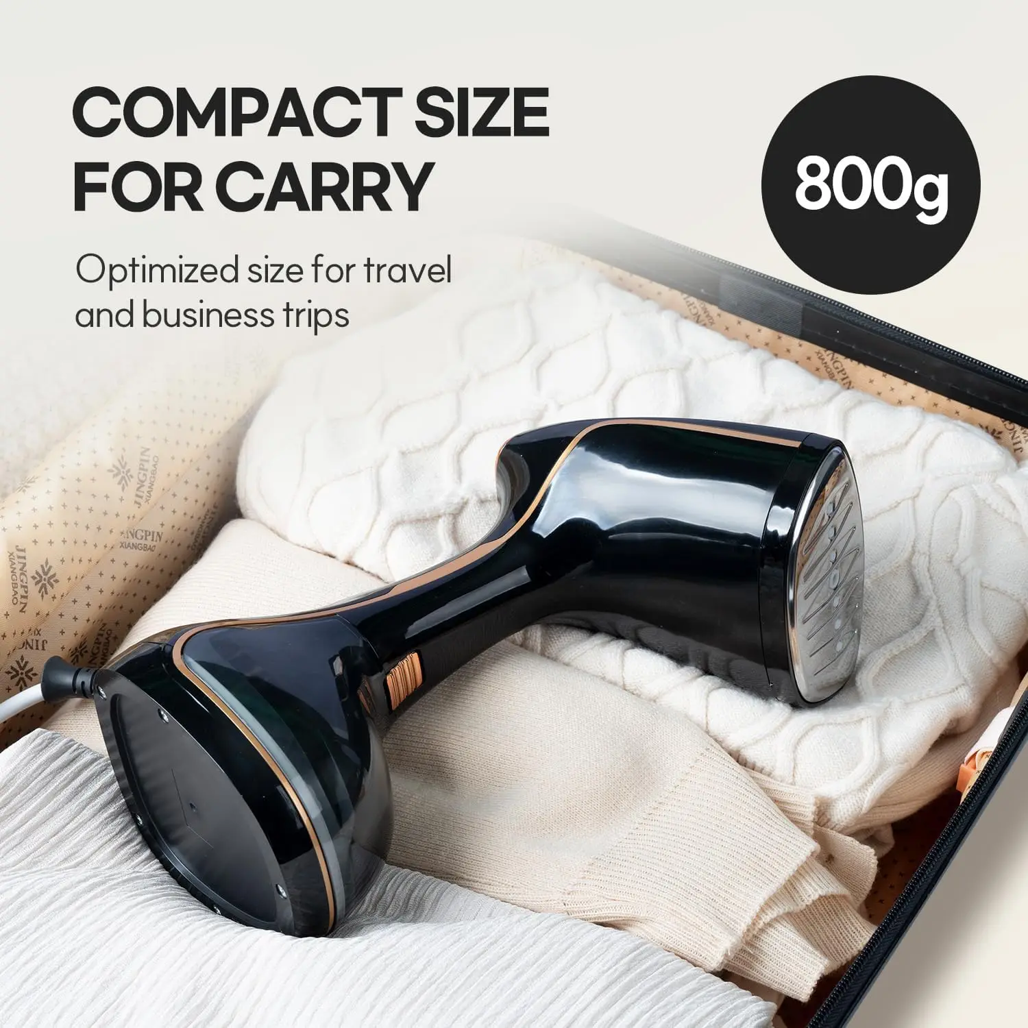 1500W Handheld Garment Steamer 3 Steam Levels Fast Heat Up Travel Home - Image 6