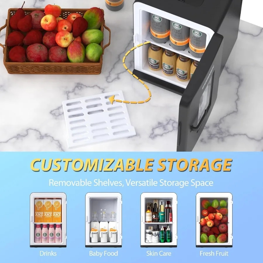 15L Portable Mini Fridge Thermoelectric Cooler Warmer for Bedroom Office Car Use - Image 5