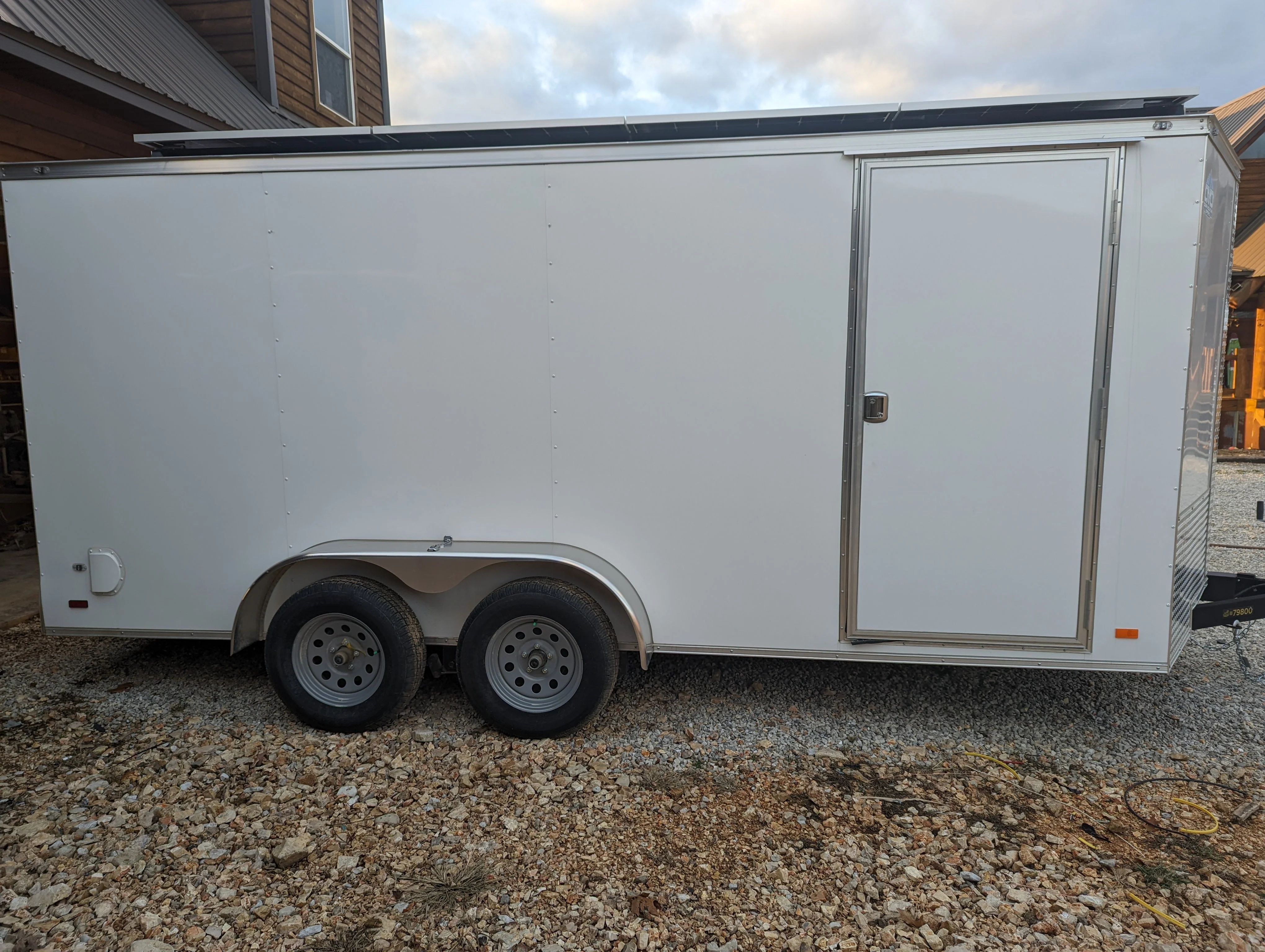 16' Expanded Model Enclosed SOLAR POWERED Offgrid Self-Sufficient Trailer - BASE MODEL w Expanded 10K Split Phase 120V/240V OMO E-Line Inverter + 10.24kWh OMO E-Line Lithium Battery (SC) - Image 4