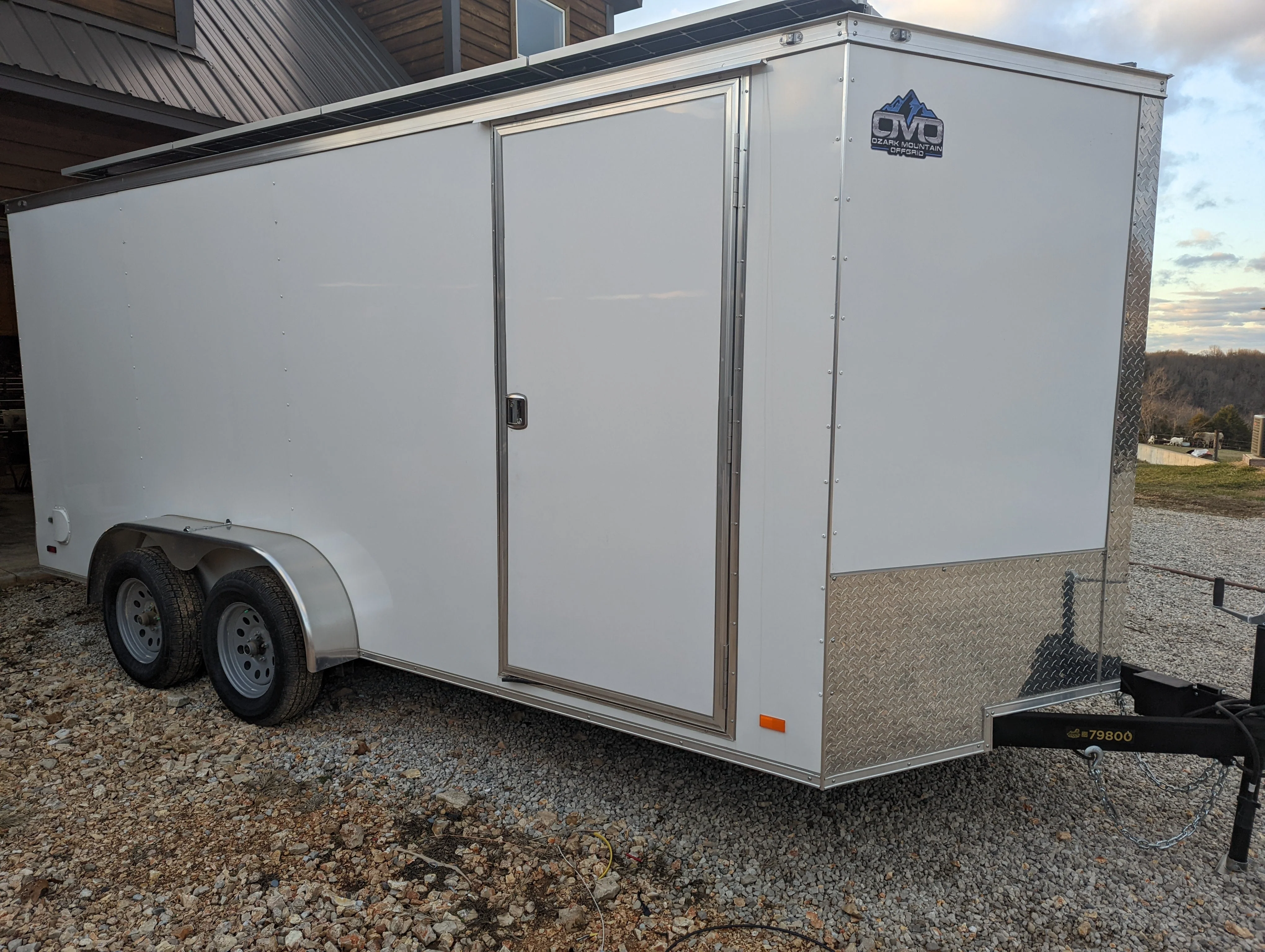 16' Expanded Model Enclosed SOLAR POWERED Offgrid Self-Sufficient Trailer - BASE MODEL w Expanded 10K Split Phase 120V/240V OMO E-Line Inverter + 10.24kWh OMO E-Line Lithium Battery (SC) - Image 5