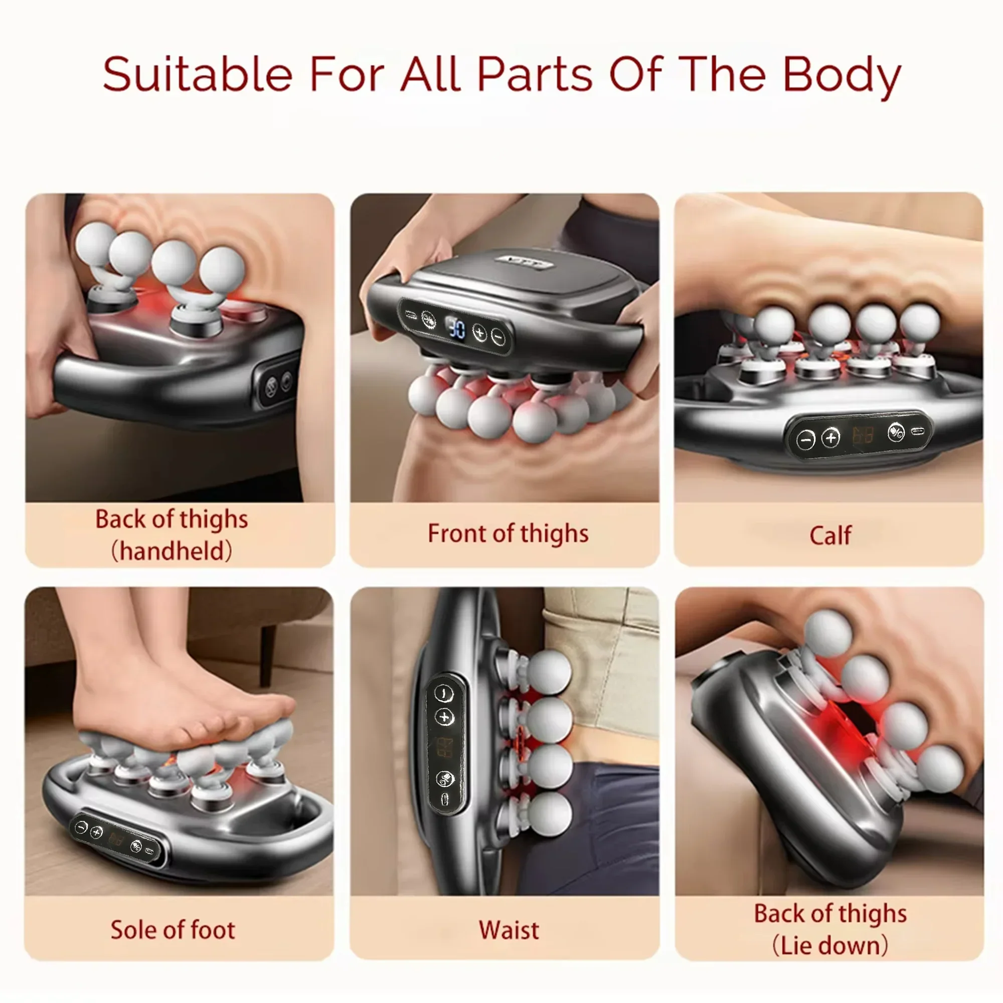 16-Head Deep Tissue Massage Gun Set Electric Muscle Massager for Back Shoulders Legs - Image 2