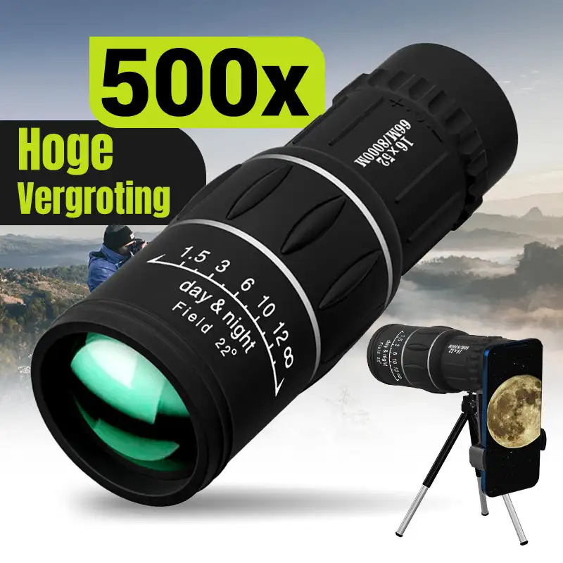 16x52 High Power Monocular Telescope Dual Focus Zoom Long Range Outdoor Viewing Scope - Image 2