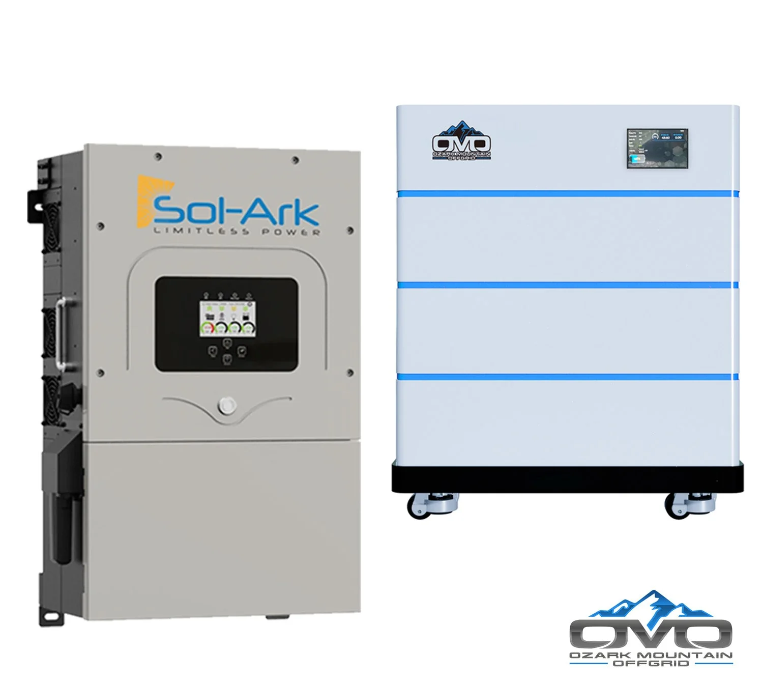 17KW Complete Offgrid Solar Kit - 15K Sol-Ark Inverter + 15.36KW OMO Stack Lithium Battery +17.6KW Solar with Ground Mount and Wiring - Image 3