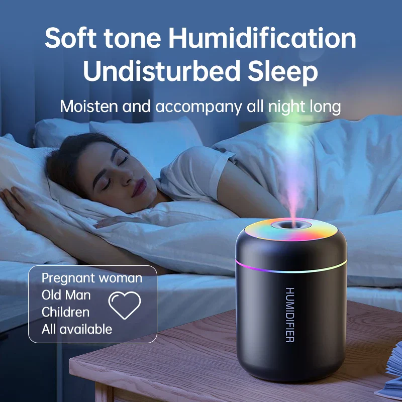 180ml Mini Air Humidifier USB Aroma Diffuser Essential Oil Cool Mist Maker Light - Image 4